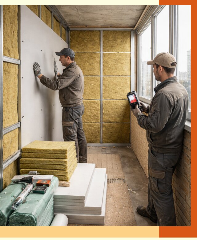 Утепление балкона в Сатке от 4655 руб. под ключ | ТепломастерСтк